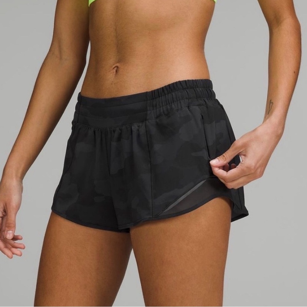 Lululemon size 8 black camo hottie hot shorts